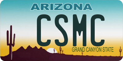 AZ license plate CSMC