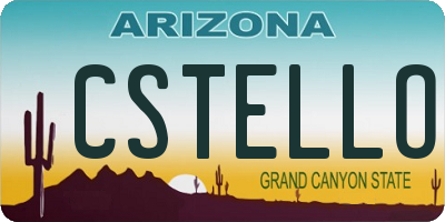 AZ license plate CSTELLO