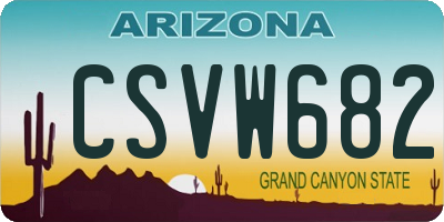 AZ license plate CSVW682