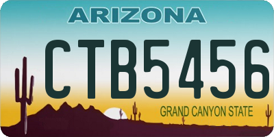 AZ license plate CTB5456