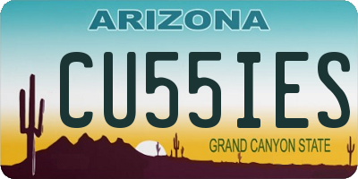 AZ license plate CU55IES