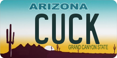 AZ license plate CUCK