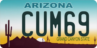 AZ license plate CUM69