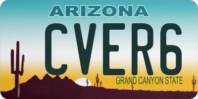 AZ license plate CVER6