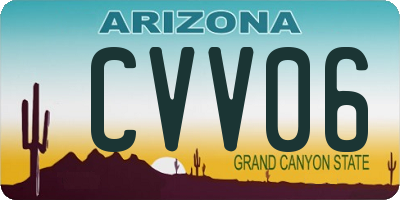 AZ license plate CVV06