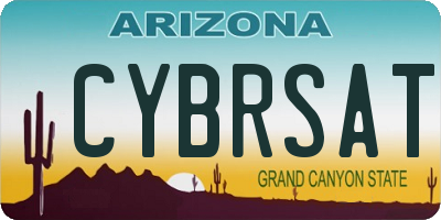 AZ license plate CYBRSAT