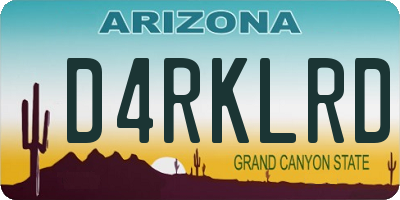 AZ license plate D4RKLRD