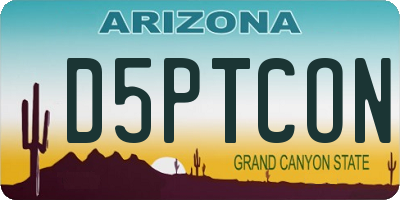 AZ license plate D5PTCON