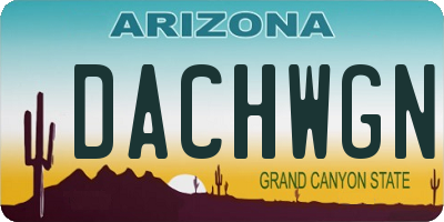 AZ license plate DACHWGN