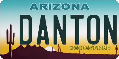 AZ license plate DANTON