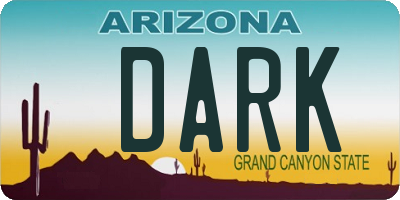 AZ license plate DARK