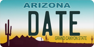 AZ license plate DATE