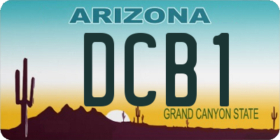 AZ license plate DCB1