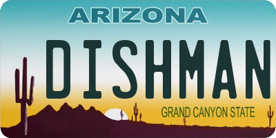 AZ license plate DISHMAN