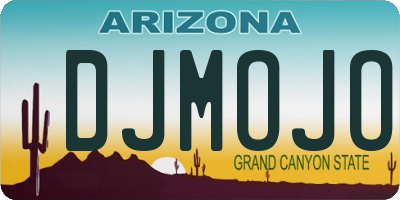 AZ license plate DJMOJO