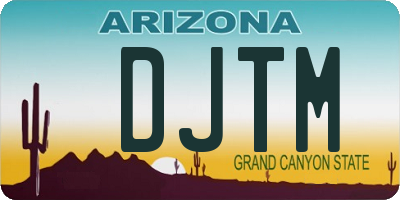 AZ license plate DJTM