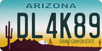 AZ license plate DL4K89