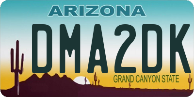 AZ license plate DMA2DK