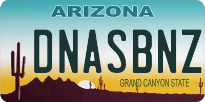 AZ license plate DNASBNZ