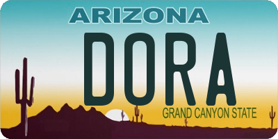 AZ license plate DORA