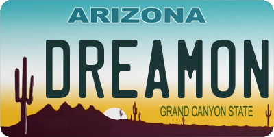 AZ license plate DREAMON