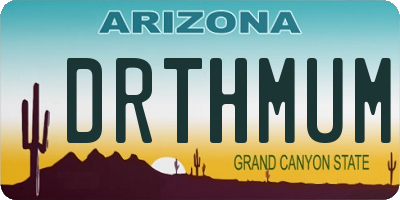 AZ license plate DRTHMUM