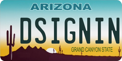 AZ license plate DSIGNIN