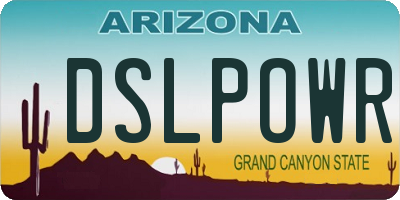 AZ license plate DSLPOWR