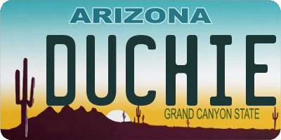 AZ license plate DUCHIE