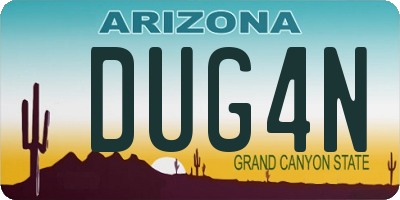 AZ license plate DUG4N