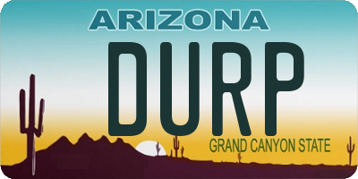 AZ license plate DURP