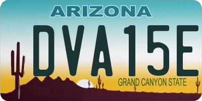 AZ license plate DVA15E