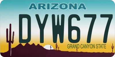 AZ license plate DYW677