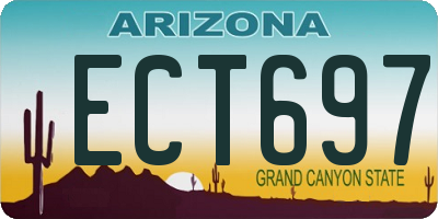 AZ license plate ECT697