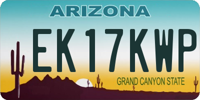 AZ license plate EK17KWP