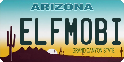 AZ license plate ELFMOBI