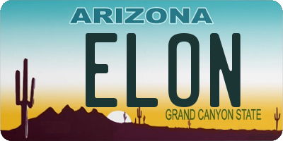 AZ license plate ELON