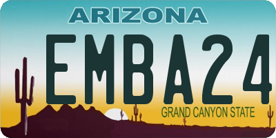 AZ license plate EMBA24