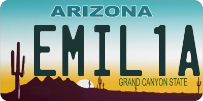 AZ license plate EMIL1A