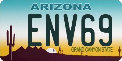 AZ license plate ENV69