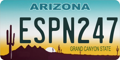 AZ license plate ESPN247