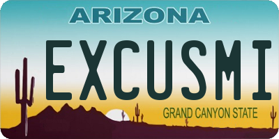 AZ license plate EXCUSMI