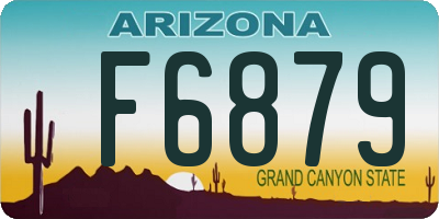 AZ license plate F6879