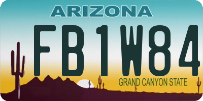 AZ license plate FB1W84