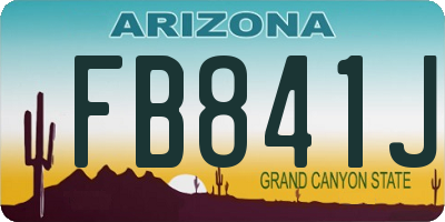 AZ license plate FB841J