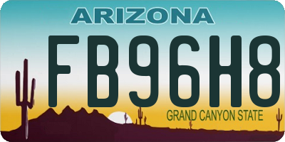 AZ license plate FB96H8