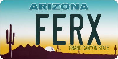 AZ license plate FERX