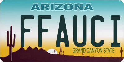 AZ license plate FFAUCI