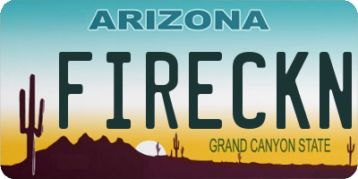 AZ license plate FIRECKN