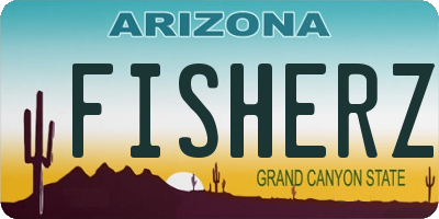 AZ license plate FISHERZ